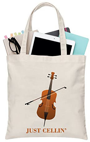 PLITI Sac fourre-tout réutilisable pour violoncelle Just Cellin', Just Cellin Tgu, medium