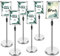 Mutualsign 6Pack Infoständer DIN A4 Höhenverstellbar Kundenstopper Outdoor Aluminium Plakatständer Werbeaufsteller Präsentationsständer für Menu/Hochzeit/Show/Display/Werbung/Verkauf (Silber)