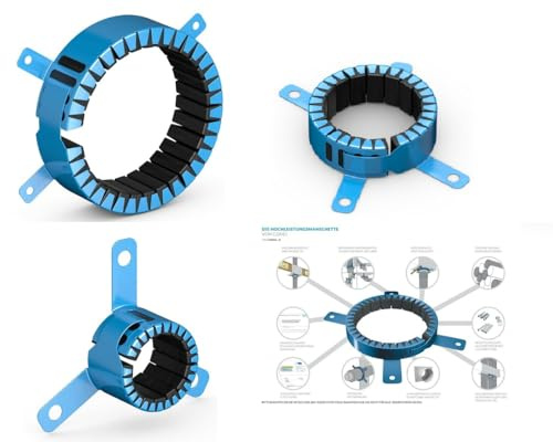 CONEL Brandschutzmanschette CONEL FLAM inkl. Dämmung bei gerader Durchführung DN 32 bis 160 mm (DN 110 | 101-120 mm Rohr)
