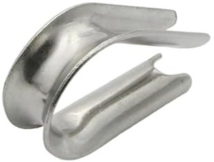 Ditale per fune metallica, 10 pezzi Anello di protezione for fune metallica Elementi di fissaggio Linea di ancoraggio Ditali Anello in argento Morsetto for verricello Anello in acciaio inossidabile 30