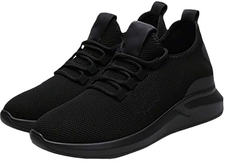 Generico Scarpe Donna Sneakers Donna Sneaker Casual Scarpe da corsa da con lacci in mesh traspirante con cuscino d' in mesh casual leggere con fondo morbido Sneakers Invernali Donna Scarpe (Black, 41)