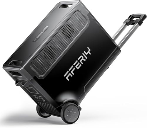 AFERIY 3600W Tragbare Powerstation, 3840Wh LiFePO4-Batterie, 3x230V AC-Ausgang 3600W(7200W Spitze), 2200W Solarenergie-Ladefunktion, UPS, Bluetooth, APP, Ideal für Camping, RV, Outdoors