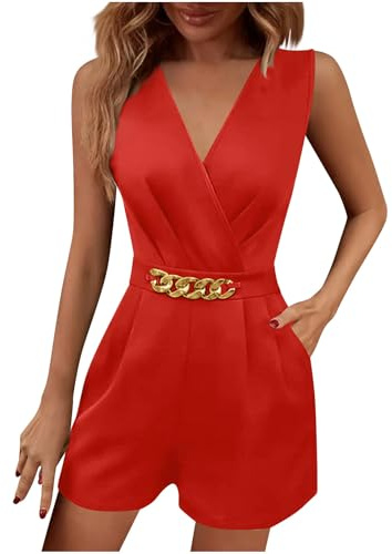 Ybing Mono de verano para mujer, pantalones casuales de algodón y lino, monos de verano con cintura elástica, mono de trabajo, corbatas, pantalones casuales, pantalones sueltos para correr, pantalones