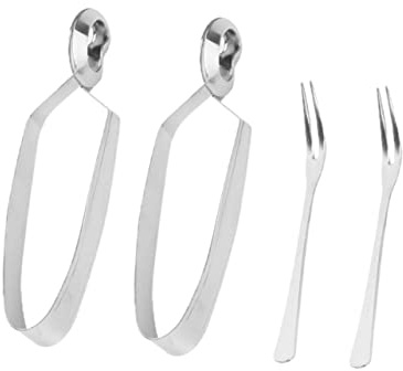 ULTECHNOVO Pince à Escargots Et Fourchette à Escargots En Acier Inoxydable 4 Pièces Compactes Ergonomiques Cuisine Et Dégustation De Fruits De Mer