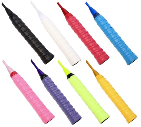 8 pezzi nastro per presa badminton, 110 cm, autoadesivo, per racchetta da badminton, racchetta da tennis, racchetta da squash, ping pong, racchetta da hockey, cinghie per impugnatura multicolore