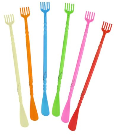 Hemobllo Calzador Multifuncional De Plástico Masajeador y Rascador De Espalda, 6 Piezas, Diseño Práctico Para Embarazadas, Niños y Personas Mayores, Accesorios Para Zapatos, Tamaño