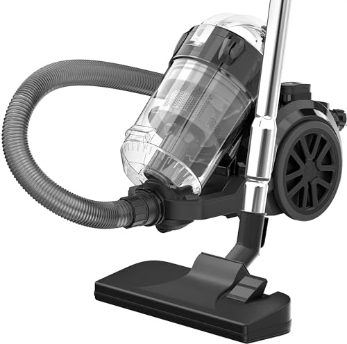 Strex Staubsauger ohne Beutel - 700W Leistungsstarker Beutelloser Staubsauger - HEPA Filter - 2,5L Staubbehälter - Extra Lange Kabel - Inklusive 4 Aufsätze