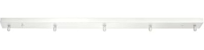 AstrizLamp 5 Agujero Embellecedor Lampara Techo 80cm Rectangular Roseta de Techo de Metal Blanco Hierro Cubierta Lámpara de Techo 5 vía Fijación al Techo con Accesorio para plafones lámparas colgantes