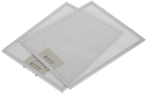 FOMIYES Filtro Antigrasa Metálico para Campana Extractora 2 Unidades Malla Metálica 260×320×9Mm 3 Capas Repuesto para Cocina Rejilla Ventilación Eficaz contra Grasa y Olores