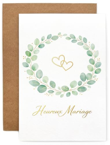 YISCOKO carte mariage carte mariage félicitation avec enveloppe