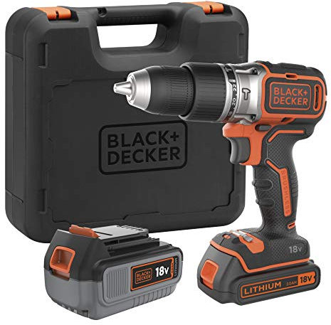 BLACK+DECKER BL188DM2K-QW Cordless Impact Drill - 18 V - 2 Batteries - 52 Nm - 1650 RPM - 28058 cp/min