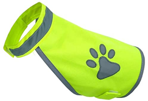 Hund reflektierende Weste hohe Sichtweite Nacht Sicherheitswesten Haustier Jacke Kleidung Fluoreszierende grüne S