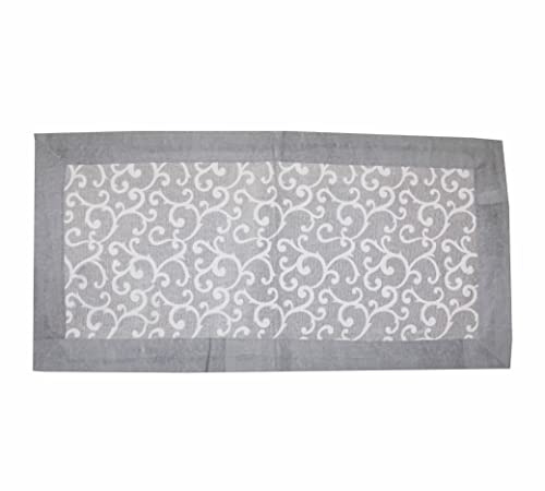 Russo Tessuti Tappeto Cotone Antiscivolo Giulia Ghirigori Guida Cucina Tappetino Bagno Zerbino-Grigio