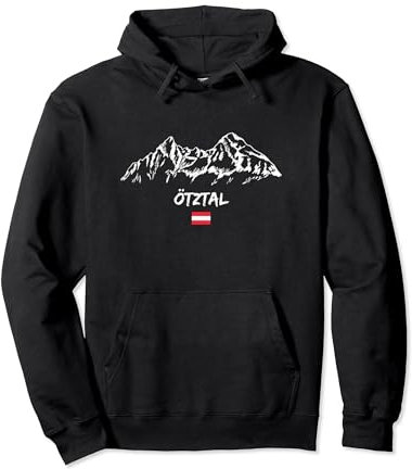 Ötztal Alpen Bergpanorama Skiurlaub Apres-Ski Pullover Hoodie