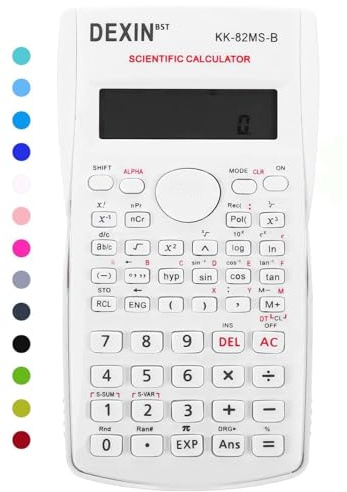 Vetenskaplig miniräknare skrivbord, vetenskaplig miniräknare för studenter, vetenskaplig miniräknare 240 funktioner 2 rad 10 + 2 siffror, skrivbord matematikkalkylator för skola (vit)