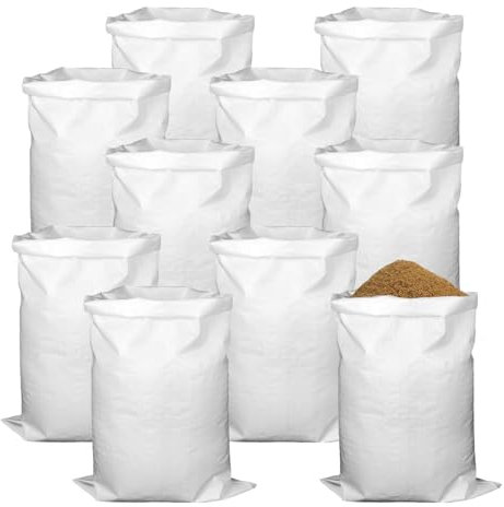 Sacos para Escombros, 15 Pedazos Big Bag, 55 x 95 cm Sacos, Reutilizable Saco, Saco para Escombros Adecuado para Hojas Caídas Cereales Madera Piensos Residuos Vegetales o Residuos de Construcción