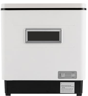 CLEADONG Spülmaschine Küchenzeile, 220V Mini Geschirrspüler Ohne Wasseranschluss, Edelstahl Tischgeschirrspüler Für Kleine Küchen, 60L Weiß