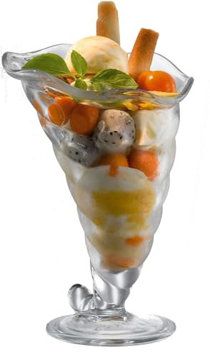 Kit de 4 copas de helado Fortuna con forma de caracola de 11 cm de diámetro (320 ml)