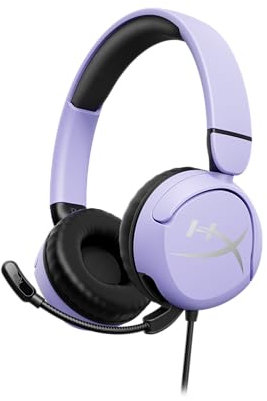 HyperX Cloud Mini - Auriculares Gaming con Cable para niños, límite Volumen 85dB, para PC/Switch/PS/Chromebook/Xbox/Móvil, Lavanda