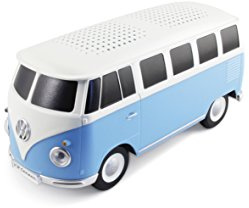 BRISA VW Collection - Volkswagen Tragbarer Portabler-Bluetooth-Lautsprecher-Wireless-Kabellos T1 Bulli Bus (Maßstab: 1:20/Classic Bus/Blau)