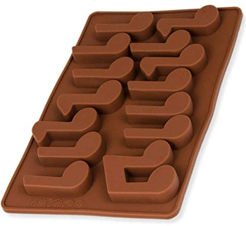 Stampo in silicone a forma di note musicali, per cioccolato, cubetti di ghiaccio, praline, stampo biscotti per bambini, feste a tema, colore marrone