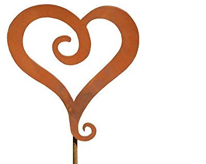Cuore Decorativo A Forma Di Cuore Decorazione Decorazione Ruggine Giardino di spina da aiuola metallo ruggine ruggine Idea Decorativa rostig giardino decorazione da giardino, decorazione autunno