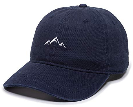Outdoor Cap Mountain Embroidered Dad Hat, Adjustable Soft Cotton Polo Style Unstructured Baseball Cap for Men & Women, One Size, Navy