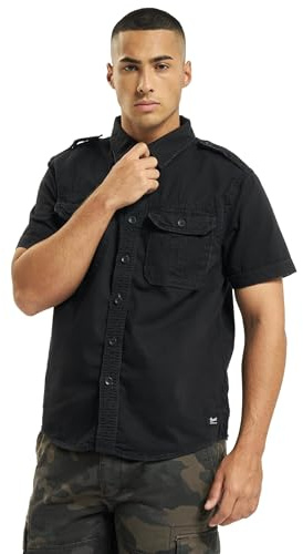 Brandit Vintage Shirt Short Sleeve, Farbe: Black, Größe: M