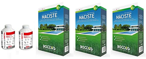 Maciste, Sementi per tappeto erboso Bottos, prato resistente alla siccità ideale per zone aride + insetticida PBK GM, salva-semi Antiformiche in Polvere di Piretro (3Kg + 2)