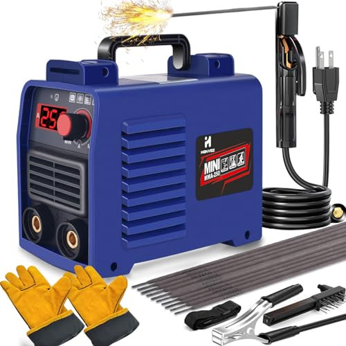 HGNVGZ Stick Welder, 250A Portable Mini Welding Machine, Hot Start Anti-stick 110V ARC MMA Welder Machine, Digital Display IGBT Inverter Welder，Beginner Welder Kit