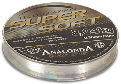 Saenger Unisex – Erwachsene Anaconda Super Soft Fluorocarbon 50m/ 0,50mm