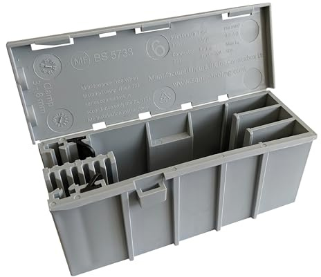 WAGO WAGOBOX Junction Box, Suitable for WAGO 221-4xx, 2773 Series, for Multicore Cables, max 4 mm² Connectors, up to 32 Amp, 400 Volt, 207-3301, Grey, Pack of 1