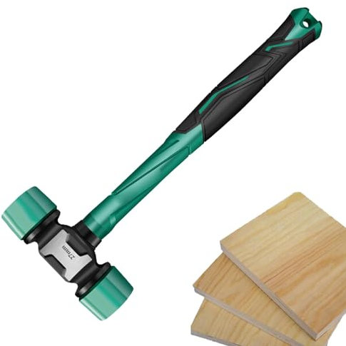 Mazo de goma – Mazo de martillo de goma antideslizante para cama de dormitorio, mazo de doble cara, mango de agarre ergonómico para camping, carpintería, suelo de tienda de campaña