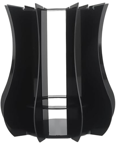 FloralGrace 1 pezzo vaso puzzle per fiori, supporto per fiori in acrilico espositore adatto per collezioni botaniche, kit vaso per tavoli (nero)