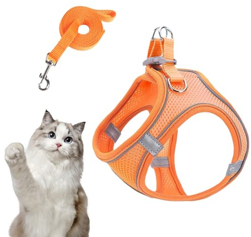 Harness Set - Justerbar anti-dragkombo | reflekterande vadderad bröstrem, lätt andningsbart nät, Quick-release säkerhetsspänne, mjukt grepp, perfekt för dagliga utomhuspromenader