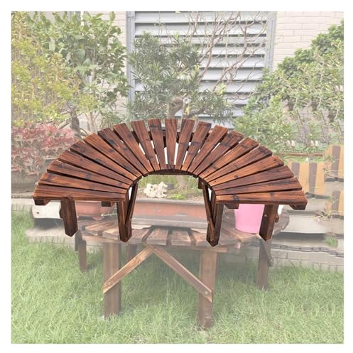 Générique Banc d'arbre, Siège en Bois Incurvé Semi-Circulaire Enveloppant, Économisez De l'espace for Terrasse,Pelouse,Jardin,Piscine,Parc, Cour
