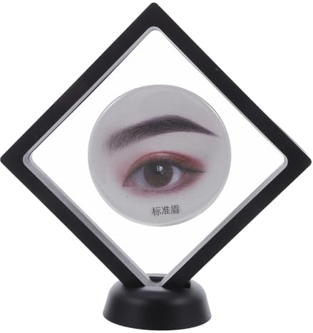 Beaupretty Présentoir à Cadre Flottant 3d Transparent en Film Plastique, Boîte Vitrine pour Formes de Sourcils, Outil D’exposition Compact pour Salon de Beauté et Maquillage Semi-permanent,