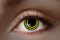 Eyecatcher 84027541-473 - Farbige UV-Kontaktlinsen, 1 Paar, für 12 Monate, Neon Gelb, leuchtend, Karneval, Fasching, Halloween