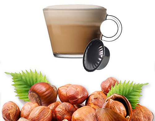 50 Capsule NOCCIOLINO A Modo Mio Kickkick Compatibili Lavazza (MADE IN ITALY) Cialde Caffè alla Nocciola