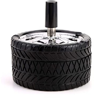 Drück Aschenbecher Aschenbecher Drehen Winddichter Tischaschenbecher Tischaschenbecher mit drehbarem Deckel Drehen Aschenbecher Windaschenbecher Schwarz Für Zuhause Büro Und Draußen (1 Stück)