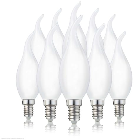 Hellum LED-lampa, 10-pack vindstötljus E14 LED varmvit, 250 lumen, vindstötljus E14 ljuskälla 2,5 W, motsvarar 25 W glödlampor, 2700 Kelvin varmvit, matt 220292