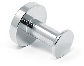 FIRST4MAGNETS Magnetic Multi-Purpose Hooks - No Tools Required - Use with Any Ferrous Surface or Included Adhesive-Backed Steel Discs - Perfect for Coats, Hats and Bags (Pack of 2) (Nickel)