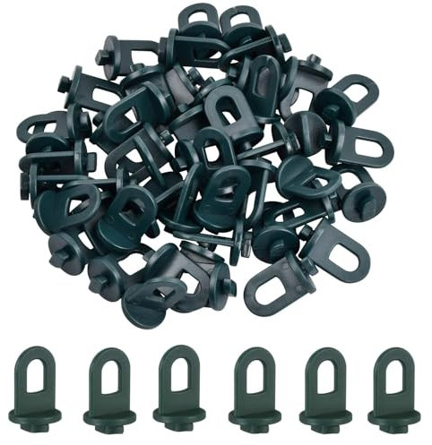 JJiaoLinin Greenhouse Twist Clips, Plastic Greenhouse Shading Fixing Clips，50 Pack，Used for Garden Hanging Basket Plant pots, Fixing Wires and Insulation Materials in greenhouses, etc(Black)