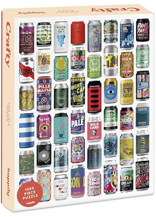 Crafty 1000 Piece Jigsaw Puzzle for Adults | Premium 100% Recycled Board | 1000 Piece Beer Jigsaw Puzzle | Gifts for Beer Lovers | Gifts for Dad | Happily Jigsaw Puzzles