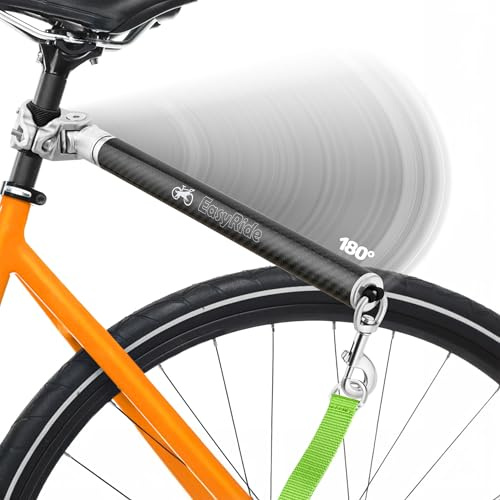 Freihandleinen für Hunde -180° drehbare Hunde Fahrradleine - mit Stoßdämpfern und Schnell Befestigungsmechanismus (Grün)