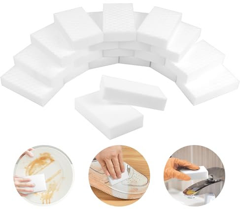 Schmutzradierer 18 Stück Radierschwamm reinigt gründlichst, mit 2X Stärkerer Reinigungskraft, für alle Arten von Schmutz &Verunreinigungen in Küche, Bad, Wand, Schuhen, Autos Computer-Zubehör geeignet