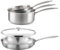 Cuisinox Gourmet – Lot de 3 casseroles inox 16/18/20 cm, 1 poêle inox 24 cm, 1 couvercle 24 cm