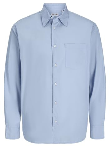 Jjcody Poplin Shirt Ls Sn, Chambray Blue, XXL