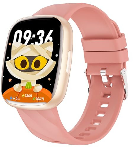 CATGIFF Smartwatch Kinder, Fitness Tracker 100+ Sportmodi, 1.75 Fitnessuhr mit Schrittzähler, Pulsmesser SpO2 Stress Schlafmonitor, Wecker, Kinder Geschenke für Jungen Mädchen 5-16 Jahren (Gold)