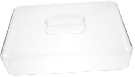 Alipis Soporte Rectangular De Acrílico Transparente con Tapa para Pasteles y Snacks Cubierta Protectora para Appetizers y Desayunos Reuniones y Exteriores